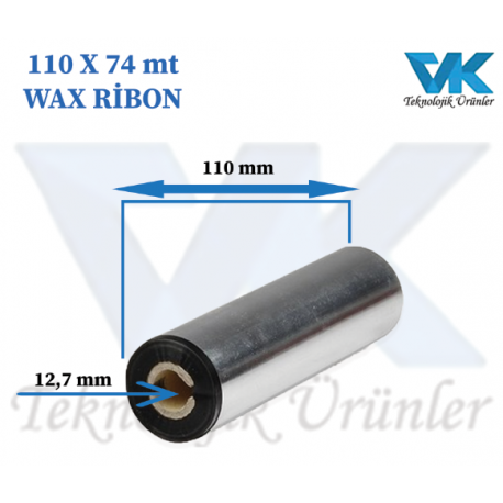 110 mm x 74 m WAX RİBON