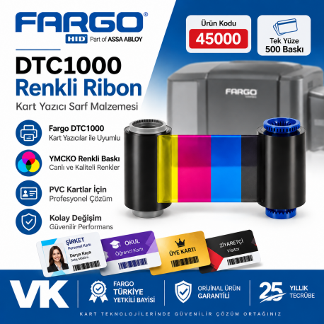 Fargo Dtc 1000/1250E  Renkli Ribon 045000