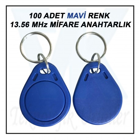 Mavi Renk Mifare Anahtarlık (13,56 Mhz Akıllı Anahtarlık)