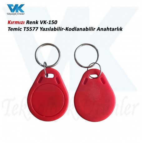 Siyah Renk VK-150 Temic T5577 Yazılabilir-Kodlanabilir Anahtarlık
