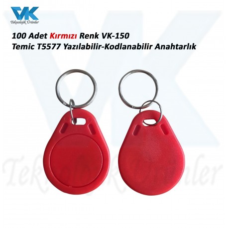 250 Adet VK-150 Temic T5577 Yazılabilir-Kodlanabilir Anahtarlık