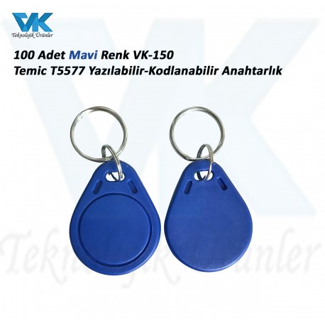 250 Adet VK-150 Temic T5577 Yazılabilir-Kodlanabilir Anahtarlık