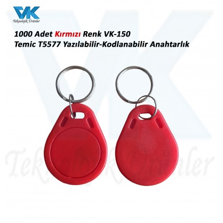500 Adet VK-150 Temic T5577 Yazılabilir-Kodlanabilir Anahtarlık